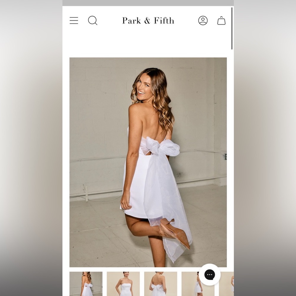 White dress with bow